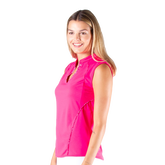Empower Collection: Elsie Jacquard Sleeveless Mock Neck Top